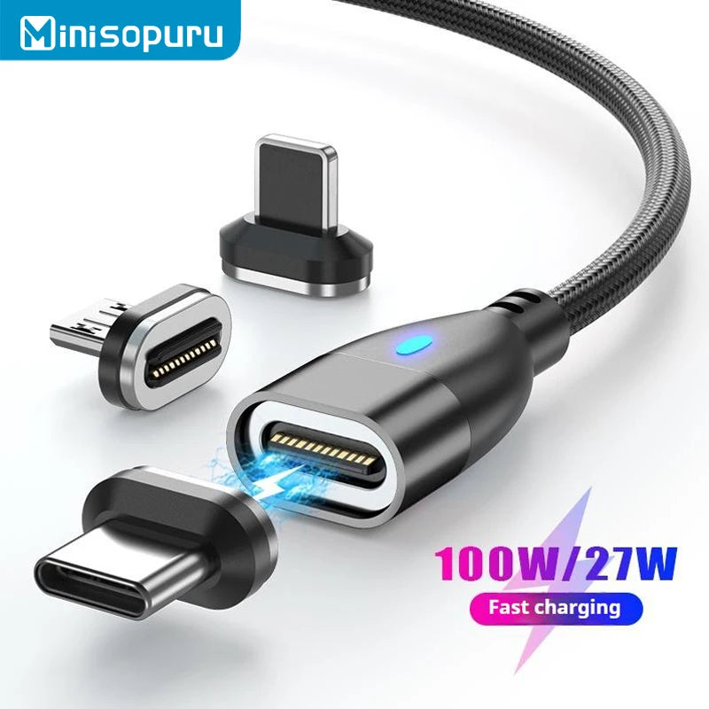 Magnetyczny kabel USB C do USB C 24 pin szybkie ładowanie 5A 480Mbps