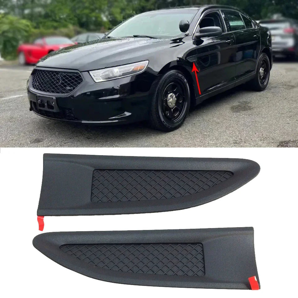 Copertura per presa d'aria del parafango anteriore per Ford Taurus 2013-2019 Interceptor di polizia in ABS nero sinistra e destra