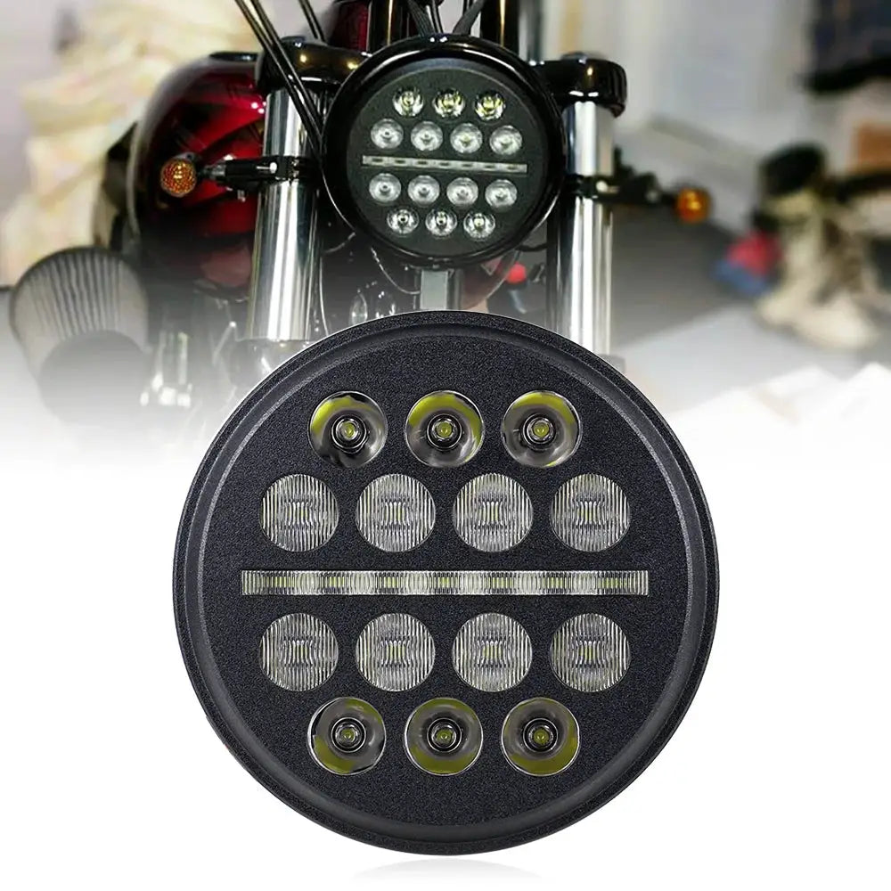 5-3/4" 5.75 LED Headlight Hi/Low Beam DRL Light for Sportster XL 883 1200 Dyna by InterCyprus Trading Ltd
