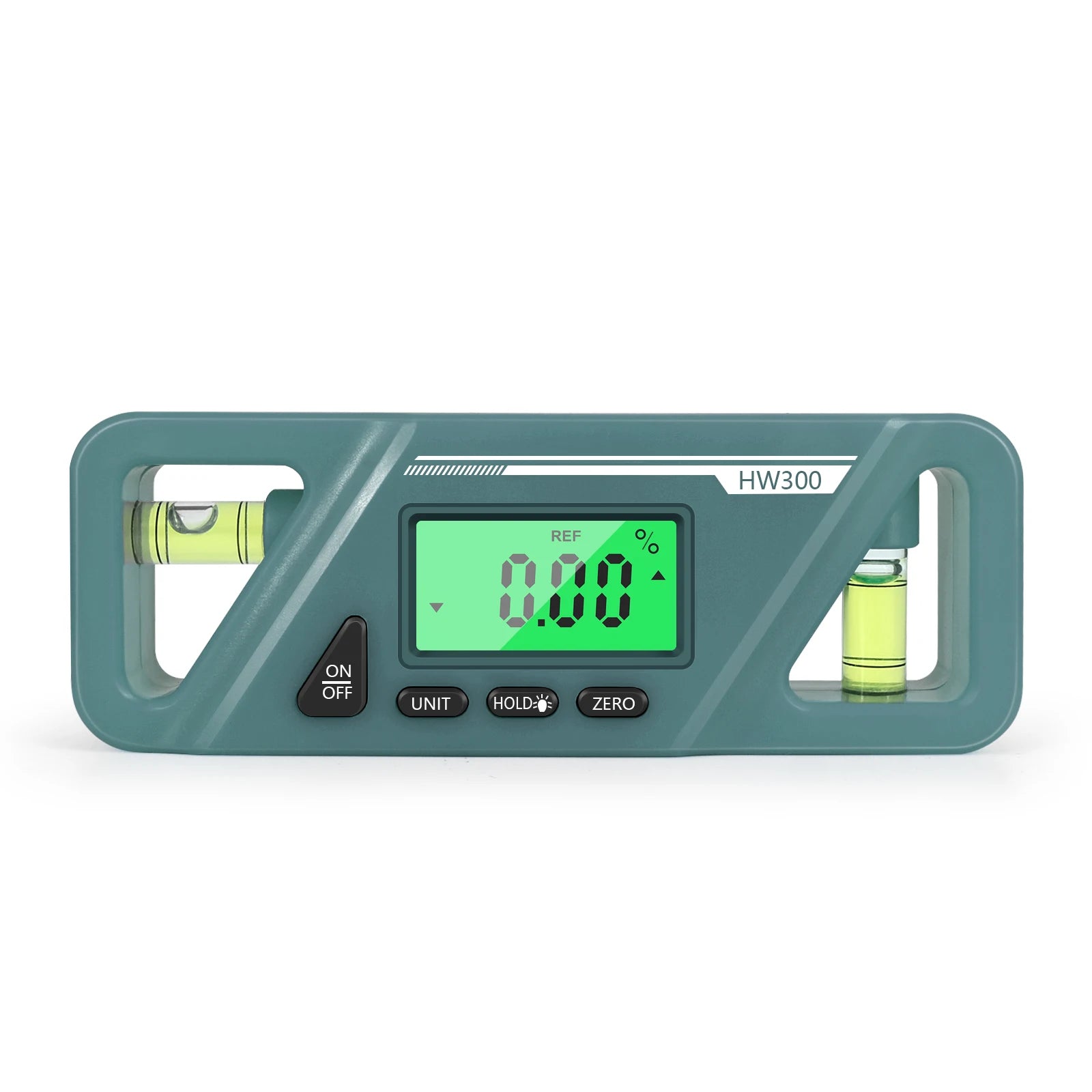 HW300 Inclinometer &ndash; LCD Display Protractor Level Meter Green
