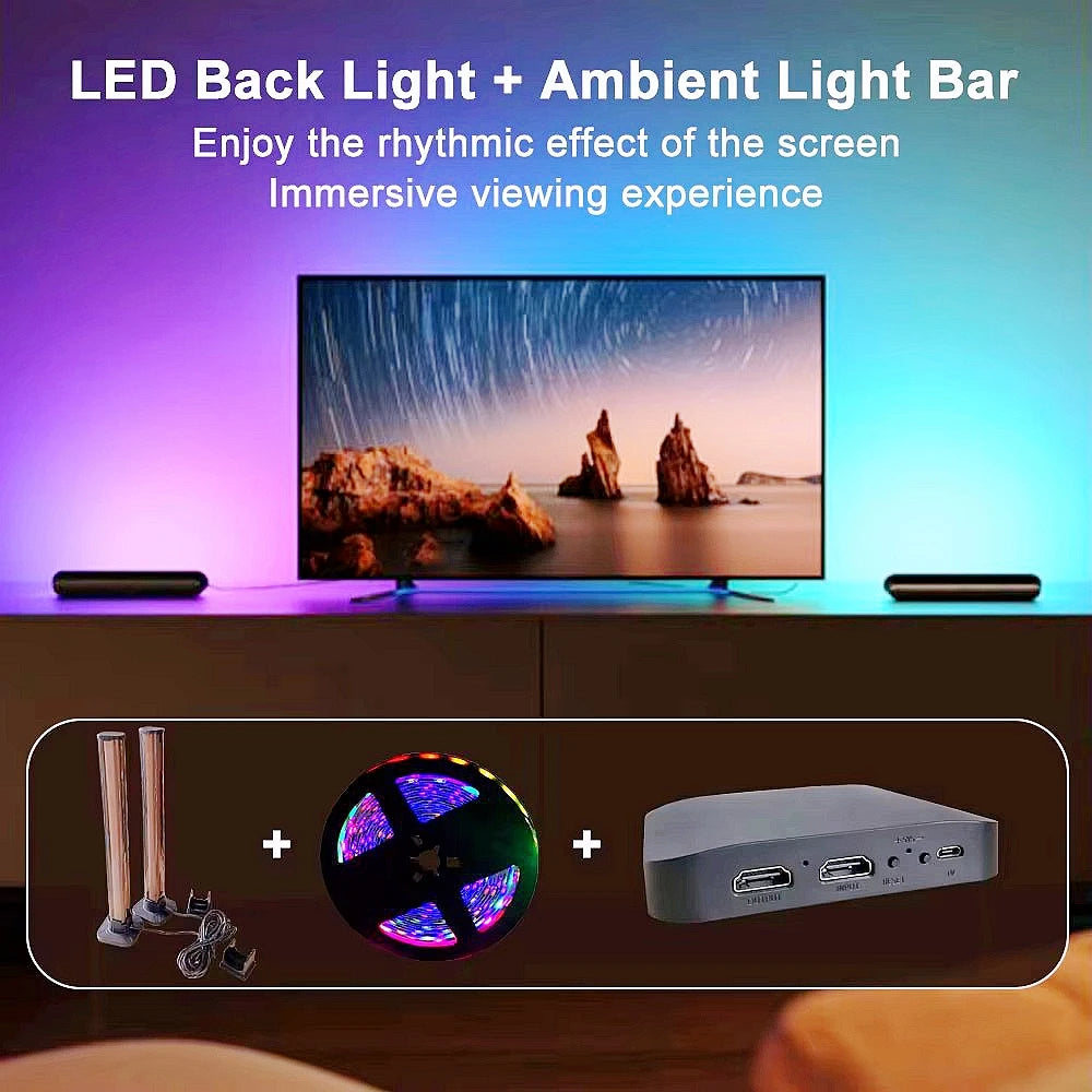 Ambilight LED Backlit Sync Box &ndash; Alexa Google Voice Control
