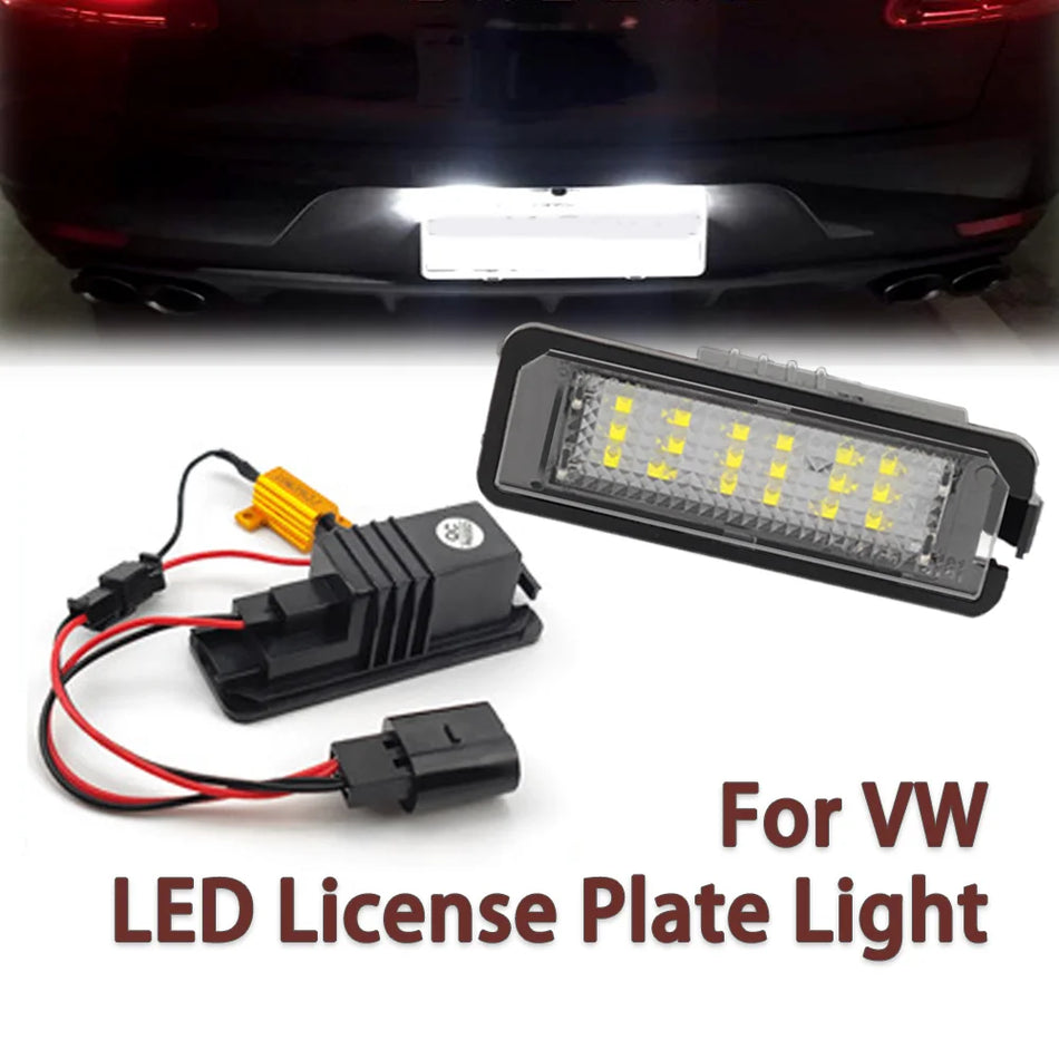 Luces de matrícula LED para VW Passat B6 B7, sin errores en el bus CAN, carcasa de PC, 2 piezas