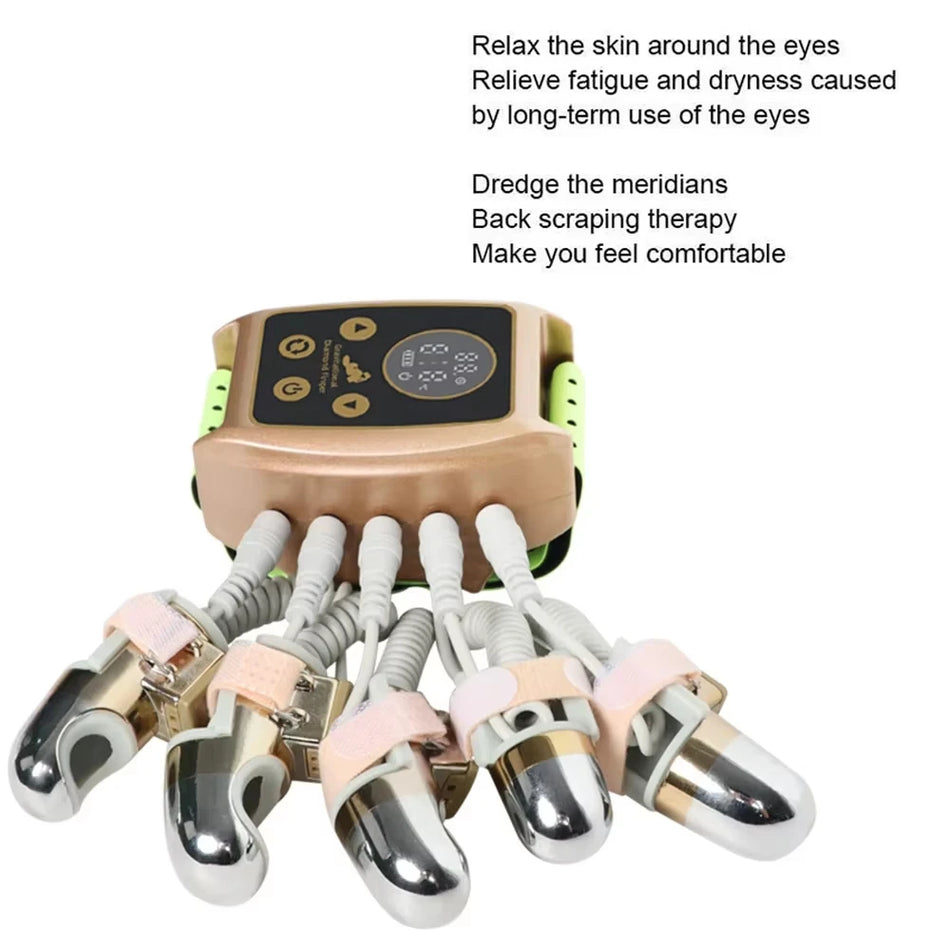 RF obličejové liftingové mikroproudové EMS zlaté masážní nástroj na prsty