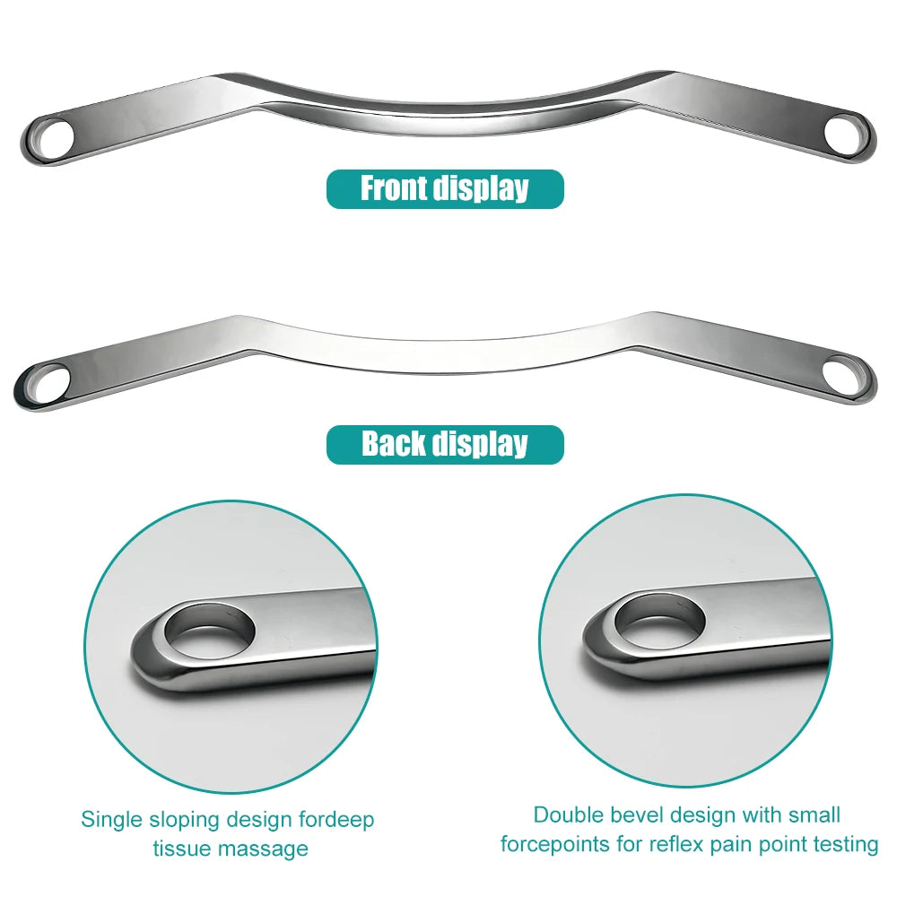Gua Sha Stainless Steel Tool &ndash; M-Shaped Design for Versatile Massage