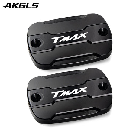 Yamaha TMAX Brake Fluid Tank Cap &amp; Filler Cap Set by AKGLS two black