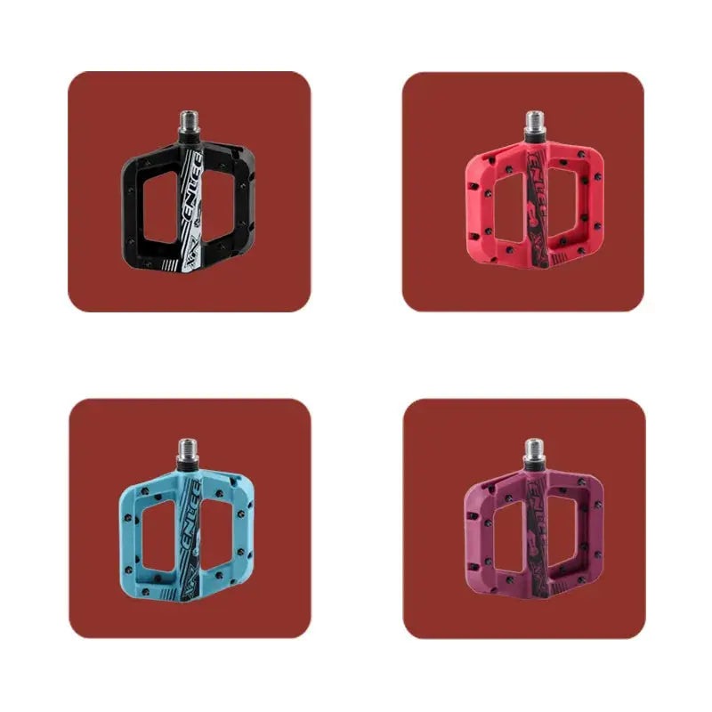 ENLEE MTB Bike Pedals Non-Slip Mountain Bike Pedals Platform Nylon Lightweight Bicycle Flat Pedals For 9/16 Inch Spindle Cycling by InterCyprus Trading Ltd