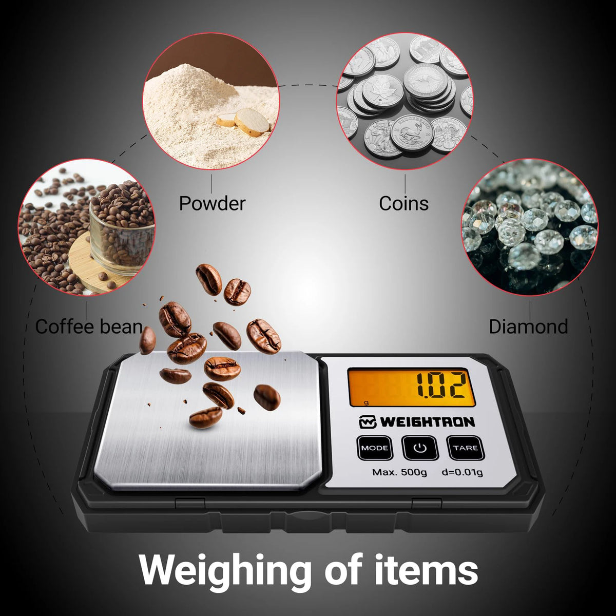 JS010-500 Digital Pocket Scale &ndash; Ultra Precise 0.01g