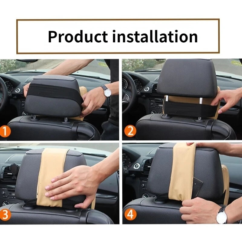 Car Seat Headrest 3D Memory Foam Pad - Ergonomic Support