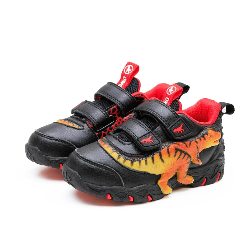 EXDINO T-Rex LED Glowing Sneakers for Boys - Light Up Casual Shoes black / 12.5 (EU size 30)