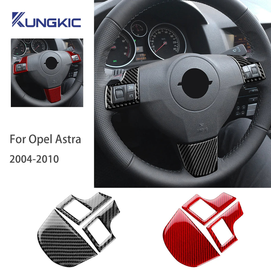 Vauxhall Opel Astra H MK5 için karbon fiber direksiyon düğme çerçevesi