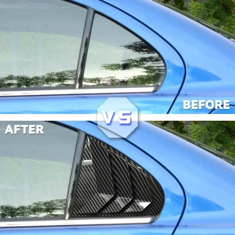 For Mitsubishi Lancer EX X EVO 2008-2018 Rear Window Side Vent Shutter Louver Cover Trim Car Accessories Auto Parts Carbon Fiber by InterCyprus Trading Ltd