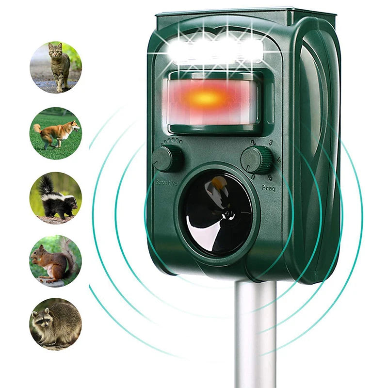 Animal Repeller Solar Powered Ultrasonic &ndash; PIR Sensor Guard