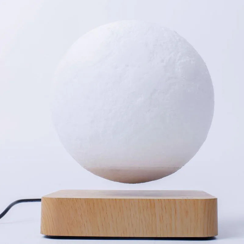 Lampa Luna 3D Magnetna Levitation LED Nočna Lučka Rotirajoča