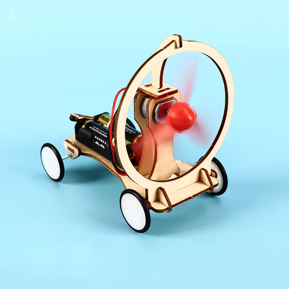 DIY znanstveni eksperiment električni avtomobil na veter komplet za otroke