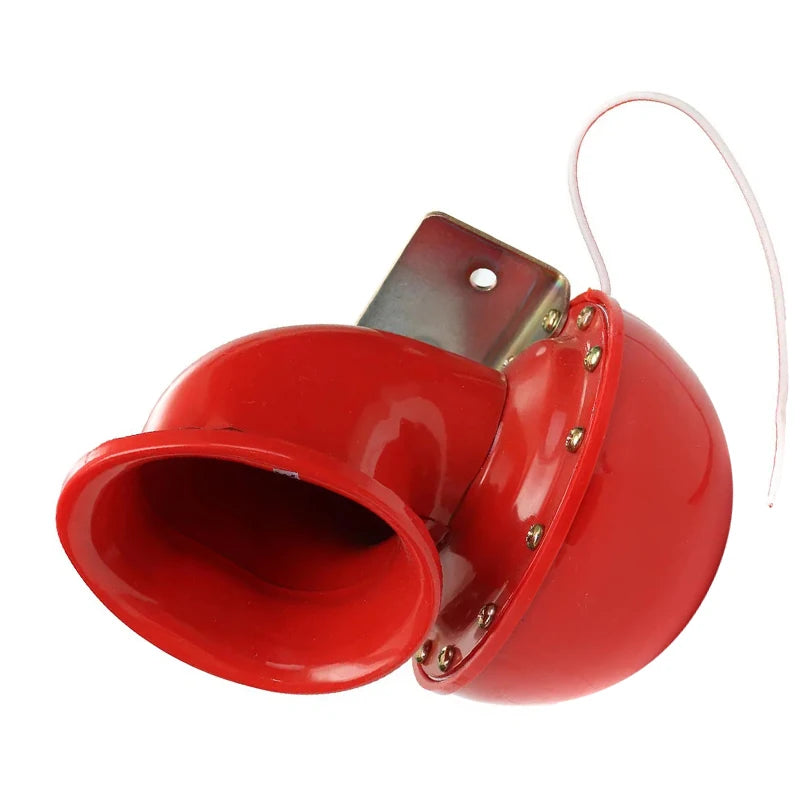 12V 300dB Crvena Električna Bikova Sirena Za Automobile, Kamione I Motocikle, ABS I Metal