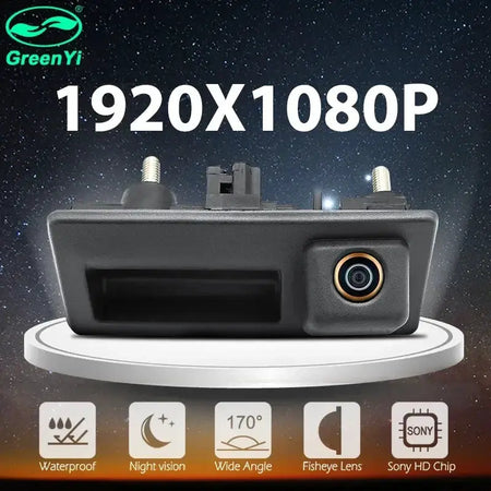 Trunk Backup Camera AHD 1080P with Guiding Lines for VW Audi Passat Golf B6 B7 by InterCyprus Trading Ltd