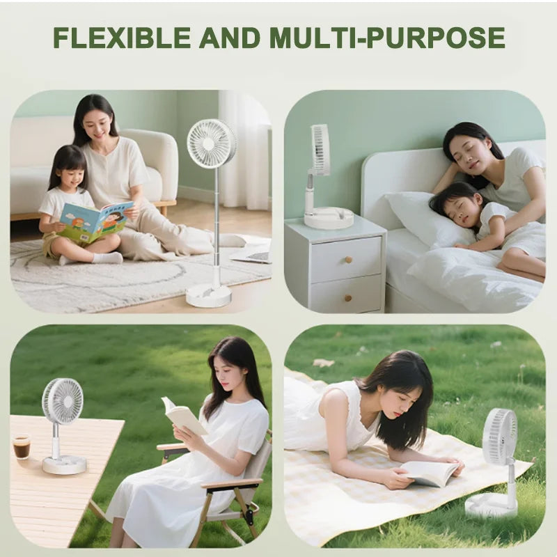 Retractable USB Foldable Mini Fan &ndash; Adjustable High Low