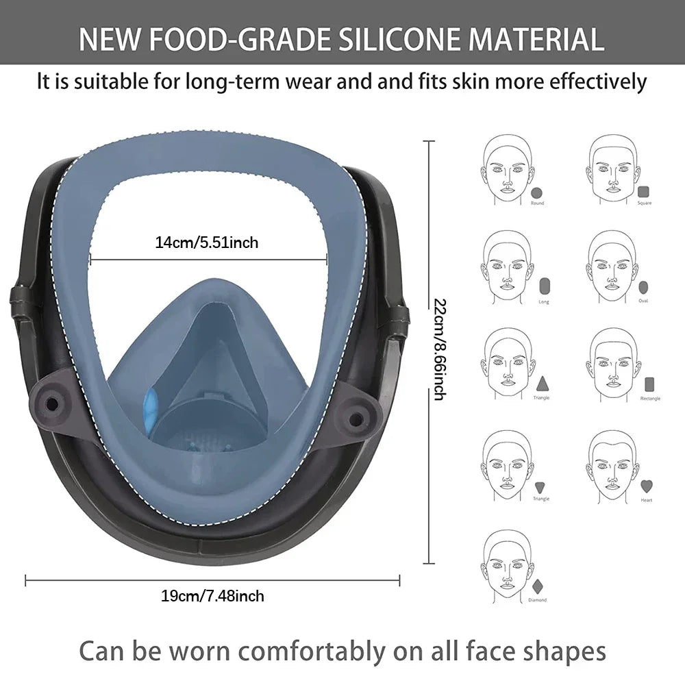 6800 Gas Mask &ndash; Anti-Fog Full Face Protection