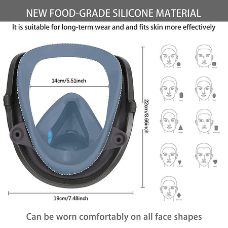 6800 Gas Mask &ndash; Anti-Fog Full Face Protection