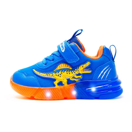 EXDINO Light Up Dinosaur Sneakers for Boys 2-6Y blue LED / EU 31 (US 13.5)