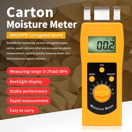 Digital Carton Concrete Paper Wood Moisture Meter &ndash; Compact For Carton