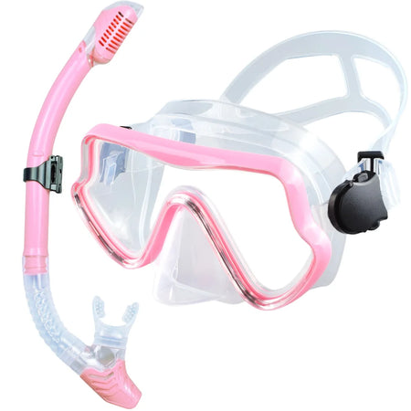 Professional Panoramic Snorkeling Gear Set for Adults | JoyMaySun Pink