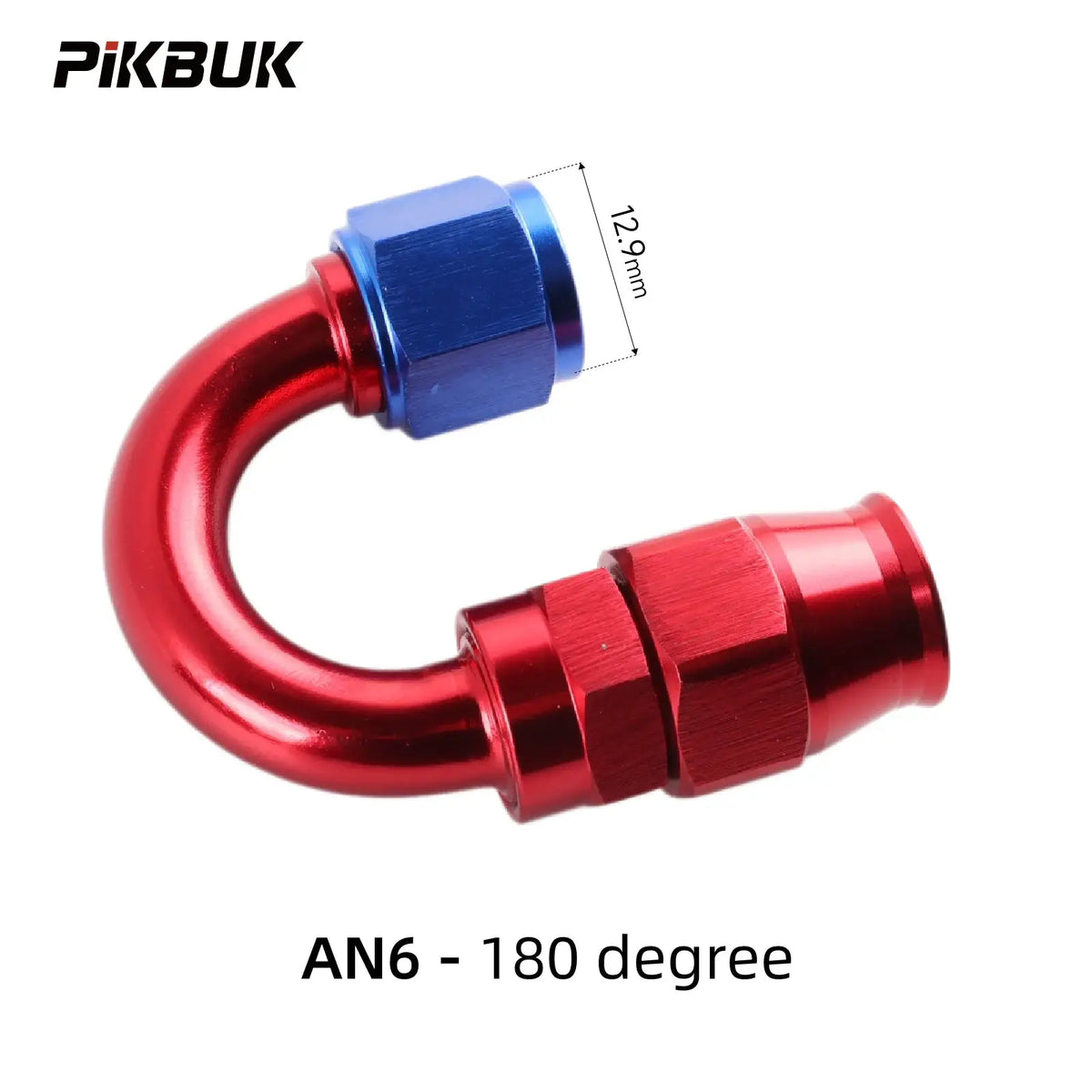 PIKBUK AN4 6 8 10 PTFE Fuel Oil Hose End Fitting 0/45/90/180 Degree Swivel Hose End Adapter Kit by InterCyprus Trading Ltd