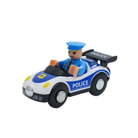 Plastic Inertial Police Car for Wooden Thomas Train Tracks NO.01