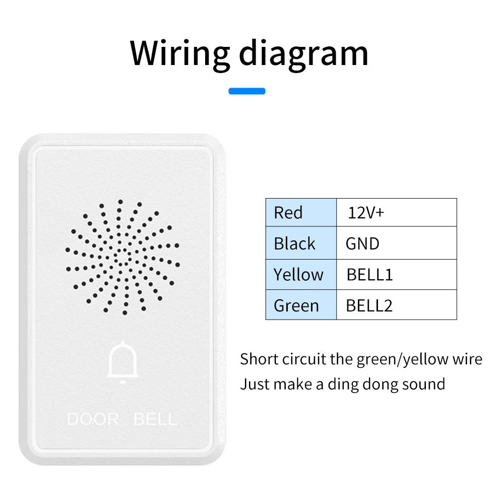 Access Control Doorbell DC12V Wired Chime - Welcome Tone