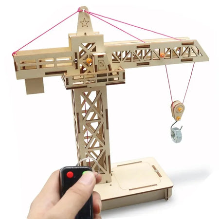 Remote Control Tower Crane Kit &ndash; Eco Friendly Wood Toy