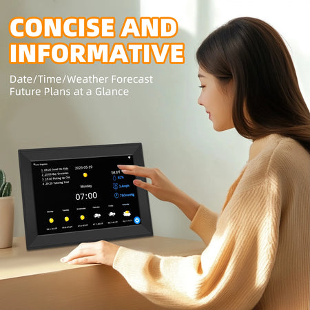 Digital Calendar Clock DC810-B &ndash; Touch Screen Display Feature