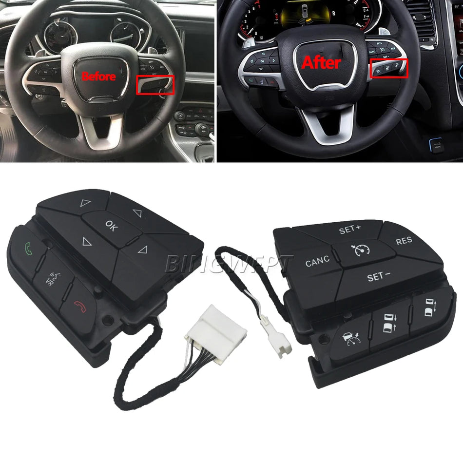 Buton de control al vitezei de croazieră pentru volanul Dodge Challenger