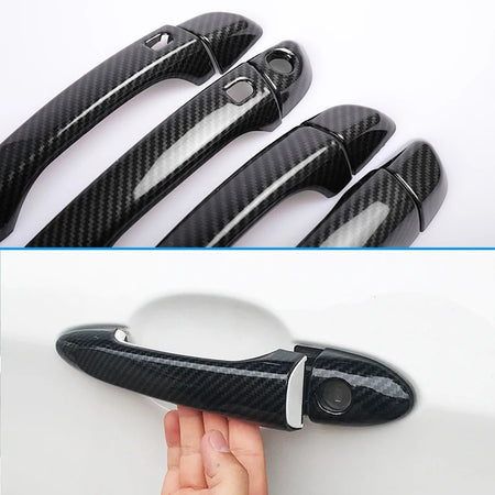Carbon Fiber Door Handle Covers for Cupra Born 2021-2023 - Stylish Car Accessories with Protective Film Stickers Trim