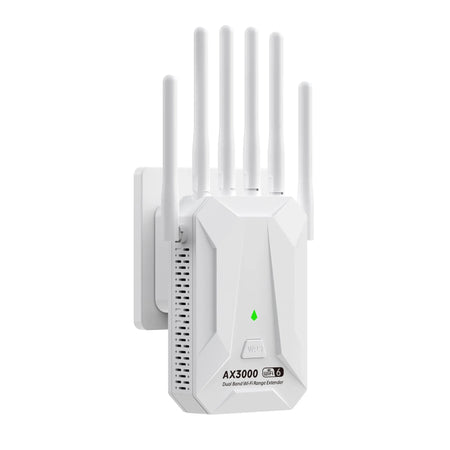 3000Mbps WiFi 6 Repeater - Long Range Booster for Home White / EU Plug / CHINA