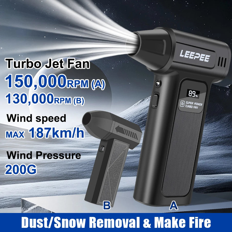 Car Turbo Jet Fan 130000-150000 RPM Air Blower Portable Vent Dust Duster
