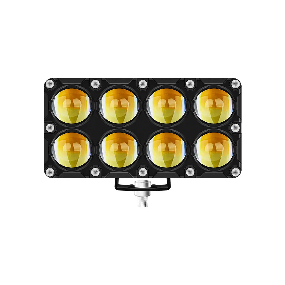 KEVANLY 6/8/10 LED Motorcycle Spotlights &ndash; Dual Color High Low Beam Fog Light 1pcs 8 LED