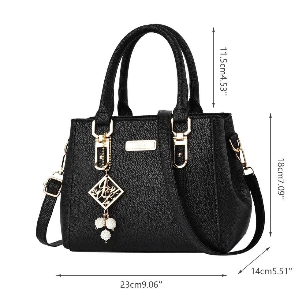 Large Capacity Casual Leather Shoulder Bag for Women