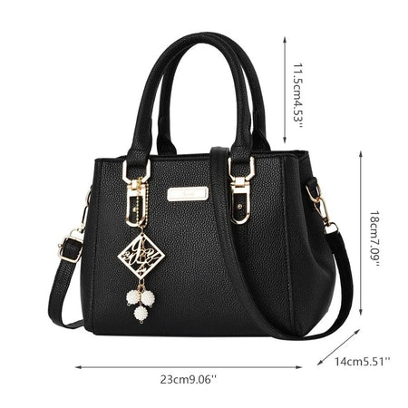 Large Capacity Casual Leather Shoulder Bag for Women