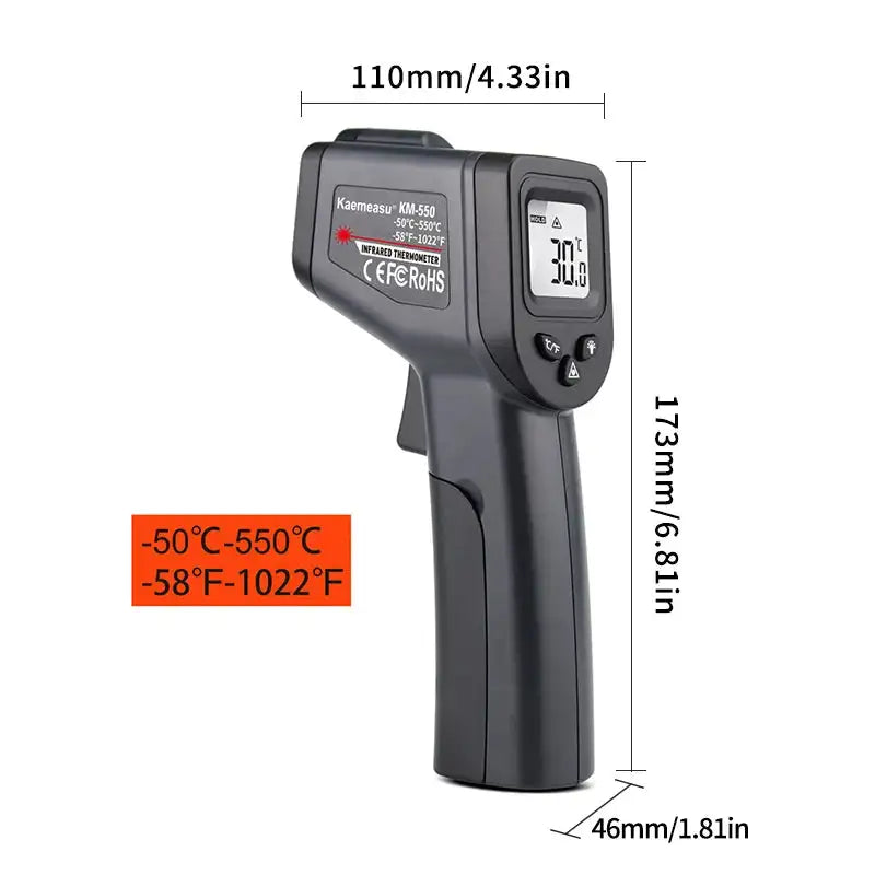 Handheld Infrared Thermometer Non Contact Laser LCD