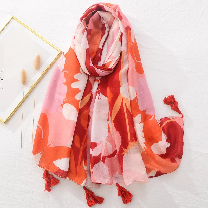 Floral Brand Scarf &ndash; Elegant Fashion Accessory for Women