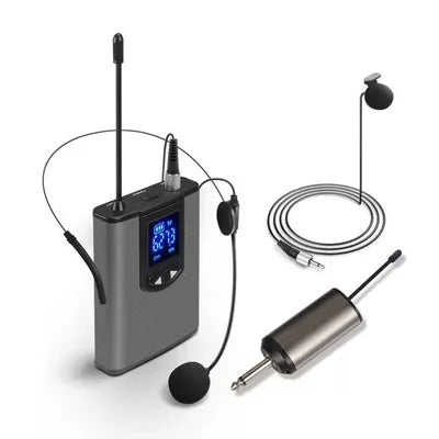 Wireless Lavalier Microphone System for iPhone, Android, and PC one drag one