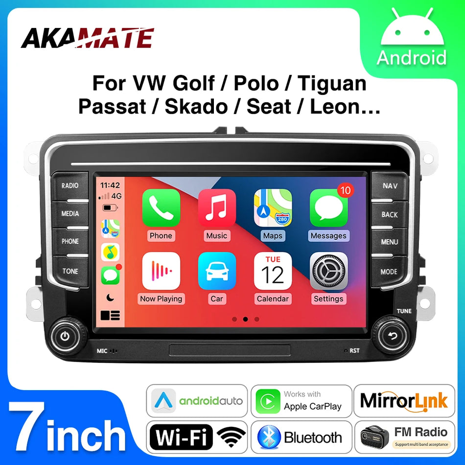 7Inch Car Radio CarPlay Android Auto &ndash; 4Core 4+64GB