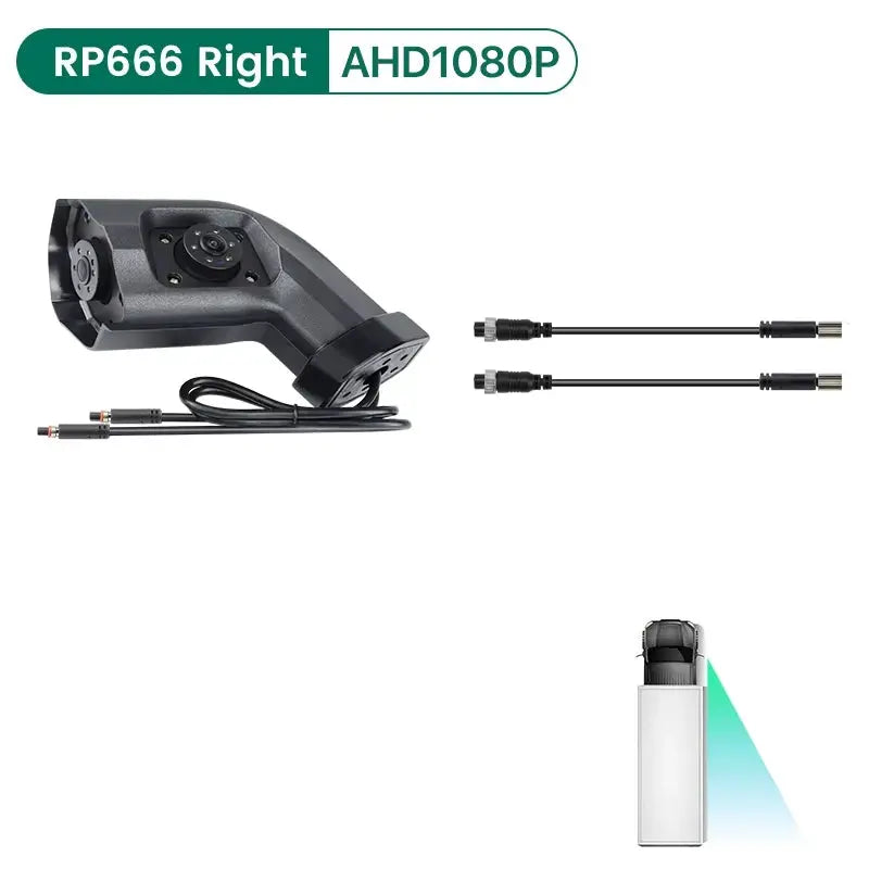 GreenYi New Smart Blind Spot Radar BSD Alarm System Left/Right Long Arm Electronic Mirror Side Camera Dual Lens For Truck Bus by InterCyprus Trading Ltd