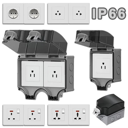 IP66 Outdoor Junction Box 3 Pin Connector &ndash; Panel Mount
