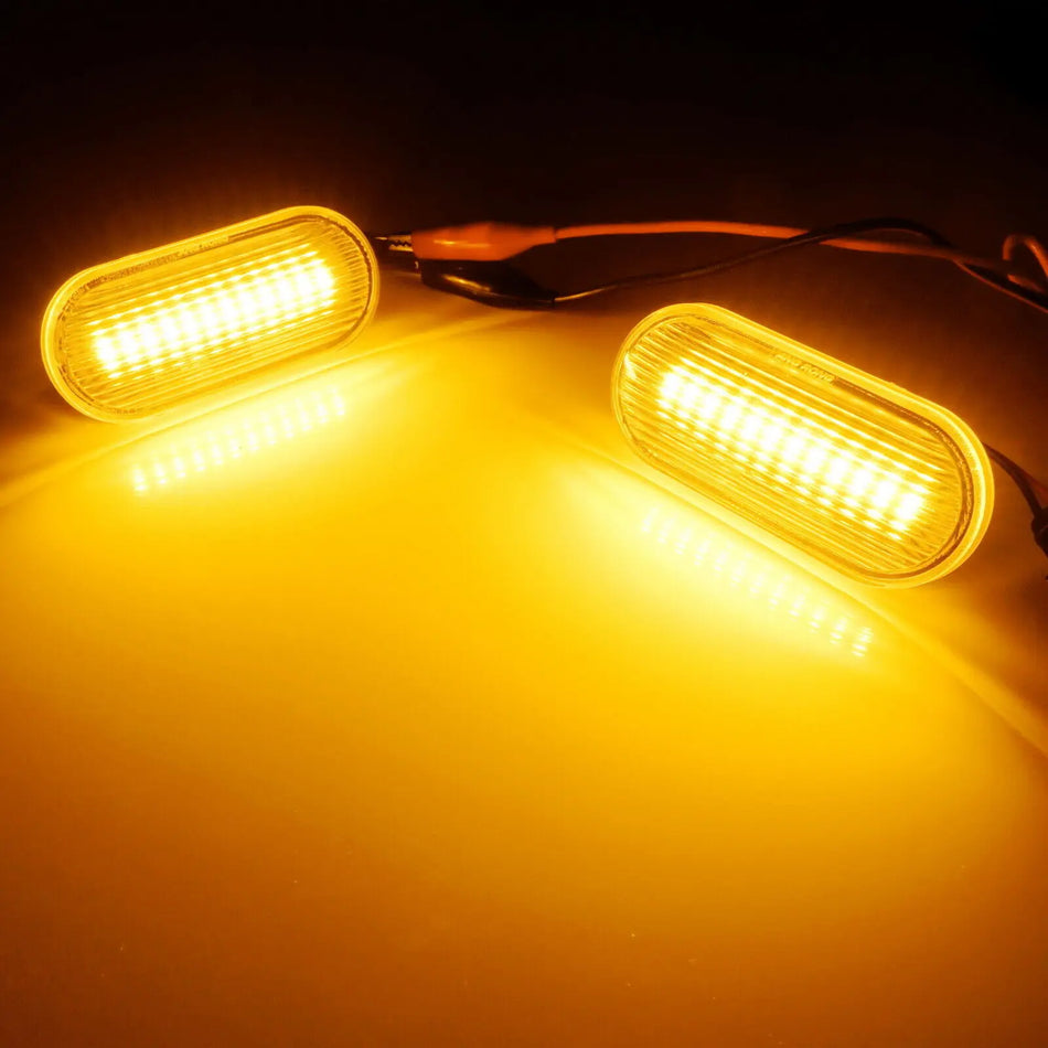 VW Passat Amber Przezroczysta Soczewka LED Wskaźnik Lateralny Powtarzacz Światła
