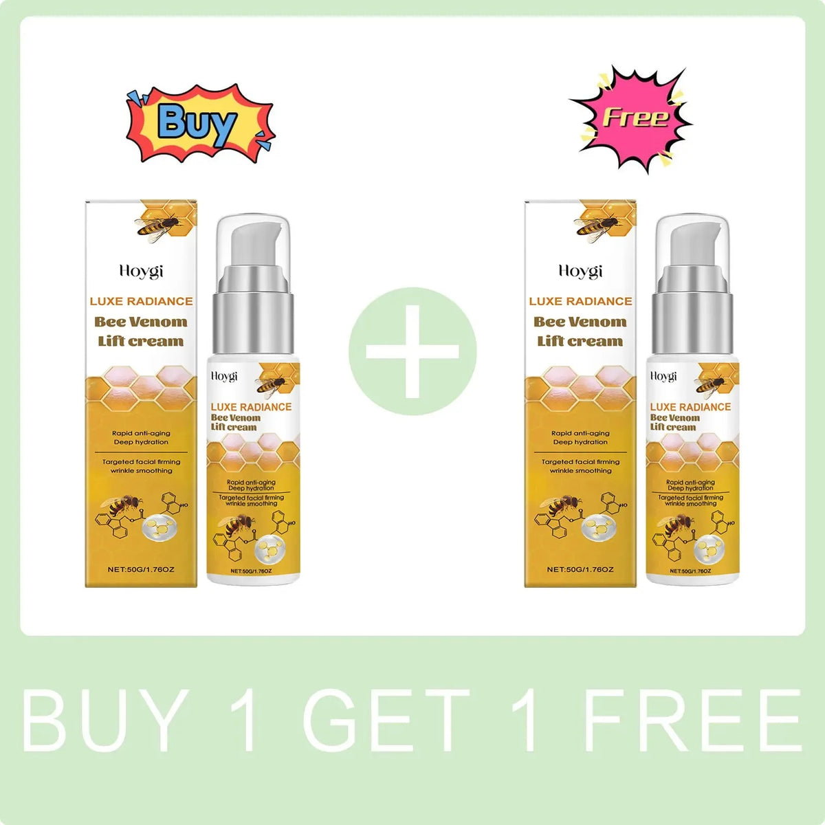 Hoygi Bee Venom Cream &ndash; Wrinkle Removal and Skin Firming A-Buy 1 Get 1 Free