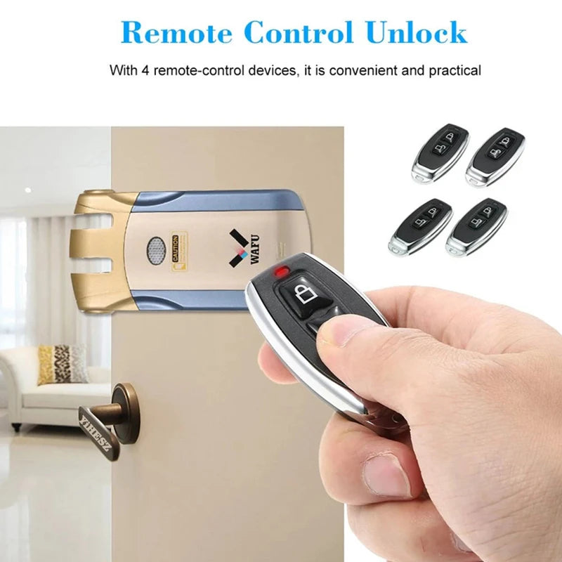 Wafu 019 Remote Control Lock 433Mhz Door Lock &ndash; Five Remotes
