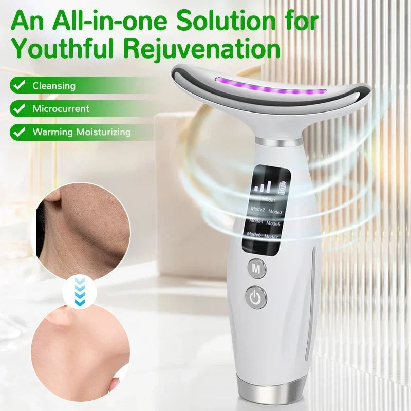 OIMG EMS Neck Face Lifting Massager with LED Photon Therapy