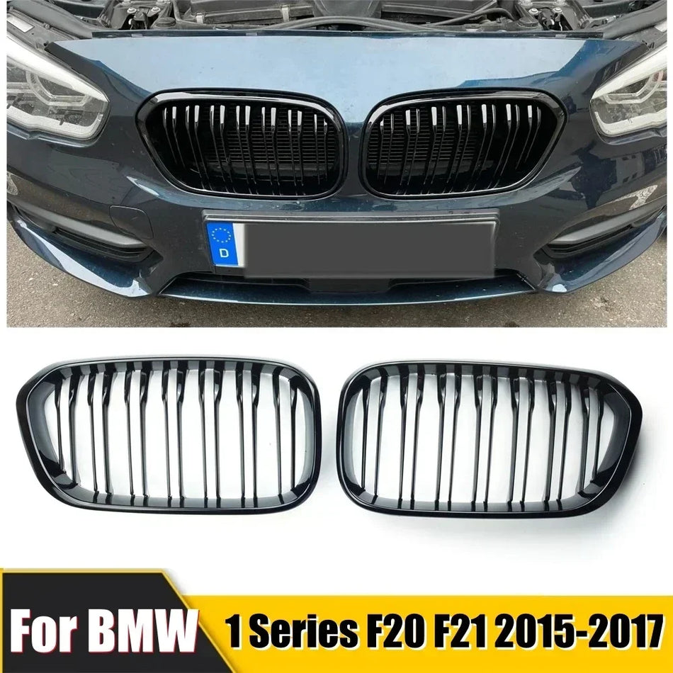 Grelha para BMW Série 1 F20 F21 Racing Frontal Rim Preto Brilhante ABS Substituição Direta