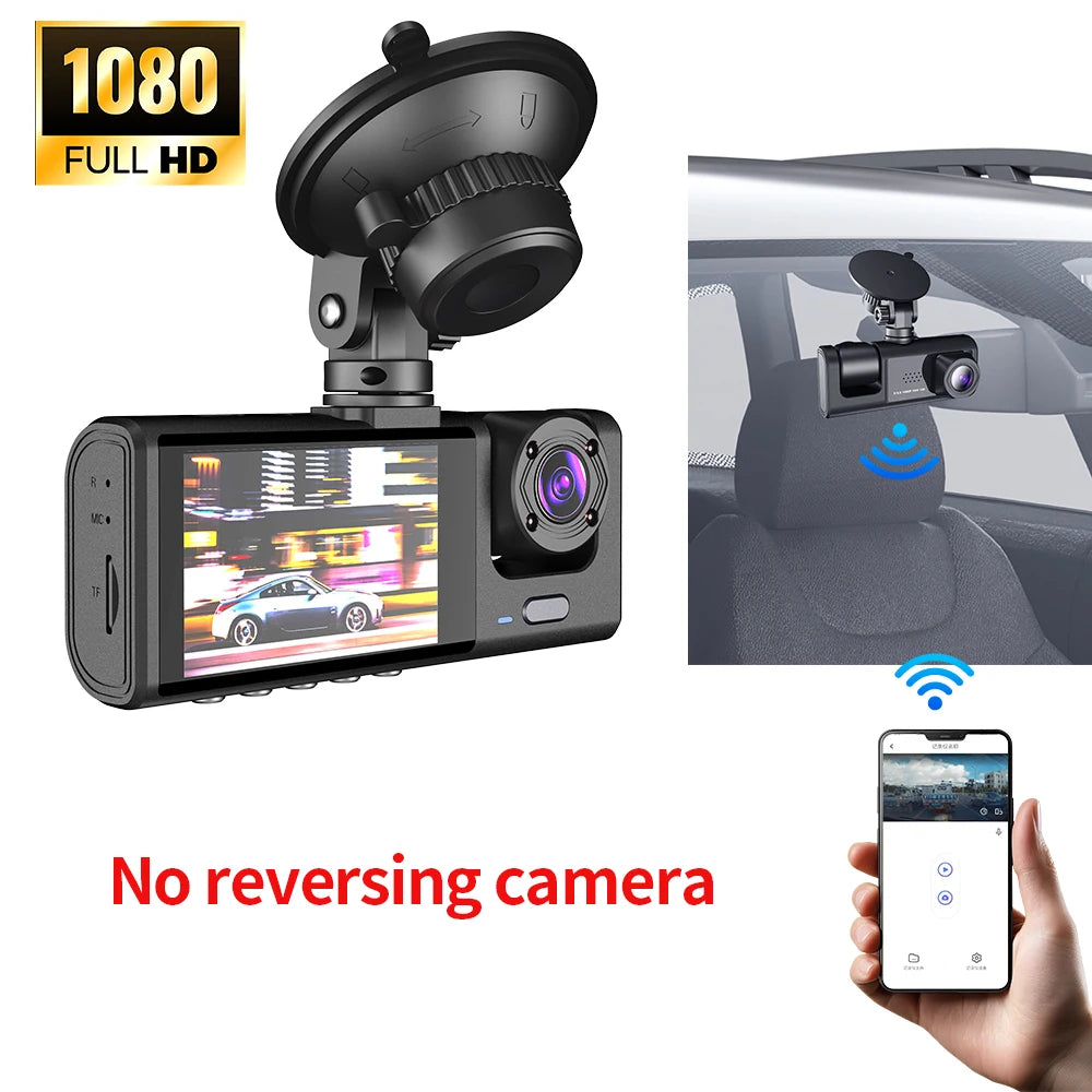 Dash Camera Night Vision 3-Lens DVR &ndash; 1080P IPS Screen Only DVR